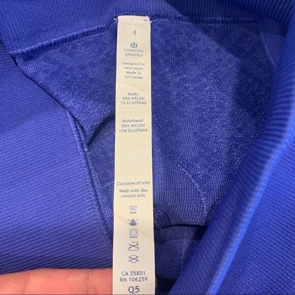 Lululemon In The Flow Crop Snake Sapphire Blue - Picture 12 of 12